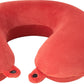 Brookstone Travel Neck Pillow - Lightweight Fleece Casing U-Shaped Stuffable Memory Foam Travel Pillow for Sleeping and Neck Support, Terra Cotta