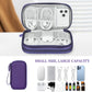 FYY Electronic Organizer, Travel Cable Organizer Bag Pouch Electronic Accessories Carry Case Portable Waterproof Double Layers All-in-One Storage Bag for Cable, Cord, Charger, Phone, Earphone Purple