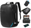 Vacuum Compression Backpack with Pump, Extra Large Capacity 45L Expandable Travel Backpack, Water Resistant 17.3" Laptop Backpack with USB Charging Port for Men & Women