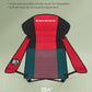 SONGMICS Folding Camping Chair, with Comfortable Sponge Seat, Cup Holder, Heavy Duty Structure, Max Load Capacity 551 lb, Outdoor Picnic Chair, Red and Black UGCB06BK