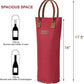 ZORMY Single Bottle Insulated Wine Tote, 1 Bottle Wine Carrier Bag Padded Wine Cooler Perfect Wine Lover's or Wedding Gift-Red