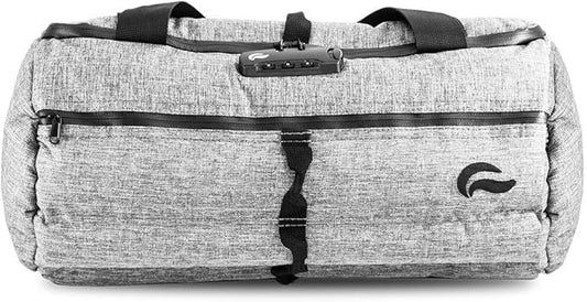 Skunk Duffle bag Medium 16"- Smell Proof - With combo lock (Gray, 16"x7.5")