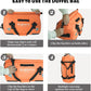Waterproof Motorcycle Duffel Bag Roll Top Dry Duffel Bag with Quick-fixed Straps for Rafting, Boating, Kayaking, Travel, 50L(Orange) - Roamly