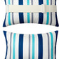 Chaise Lounge Head Resting Pillows, Blue Decorative Oudoor Patio Pillow with Insert & Adjustable Elastic Stripe for Recliner,Beach Chair,Office Chair Neck or Lumbar Attachment,Waterproof 2 Pack
