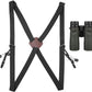 Binocular Harness Strap Compatible with Vortex Binoculars, X-Shape Adjustable Bino Chest Harness for Hunting, Birding, Hiking & Outdoor Activities, Comfortable Decompression Strap System