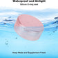 Metal Travel Pill Box 3 Compartment - Small Waterproof Pill Container Portable Daily Pill Case Pink Pocket Purse Medicine Organizer Holder for Medication Vitamins Fish Oils