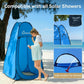 Wolfwise Pop Up Shower Tent for Camping, Portable Instant Changing Tent with Ventilation Window & Carry Bag, Privacy Bathroom Toilet for Beach & Outdoor, Width 40 ", Height 75 ", Blue