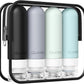 Quatish Travel Bottles for Toiletries, Original Patented Leak Proof Travel Size Toiletries, 3 oz Tsa Approved Silicone Shampoo and Conditioner Bottles, Travel Essentials, 4 Pack, Grey