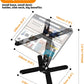 Laptop Stand with 360 Rotating Base, Computer Notebook Laptop Riser Metal Holder for Desk Collaborative Work, Fully Foldable for Easy Storage, Fits All MacBook, Laptops up to 16 inches, Black