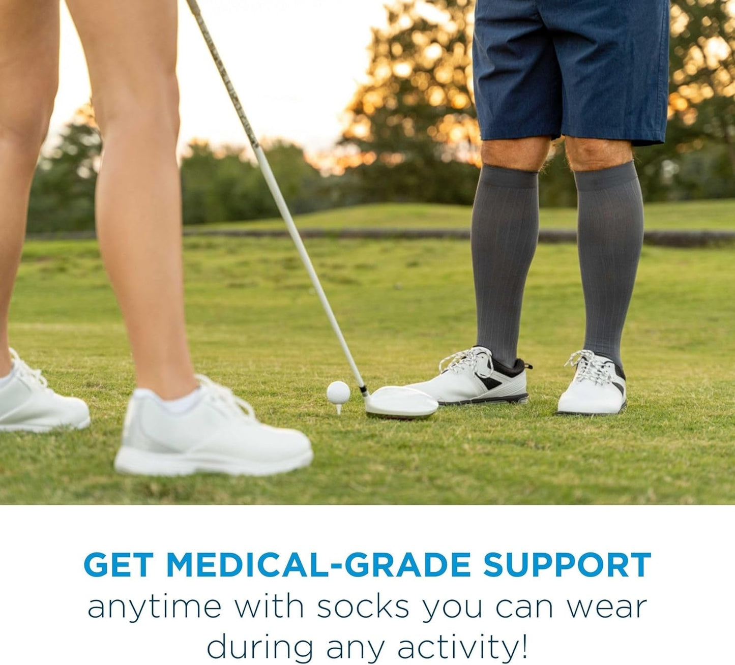 Medical Grade Compression Socks for Men & Women 15-20 mmHg by OrthoSleeve (Navy, Small)