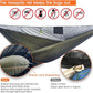 onewind 11ft Camping Hammock with Bugnet, Portable Double Hammock with Mosquito Net, Backpacking Hammock with Net Adjustable Ridgeline Tree Straps for Outdoor Hiking Backpacking, OD Green