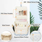 Relavel Hanging Toiletry Bag for Women Travel Makeup Bag Cosmetic Organizer Toiletries Bag for Travel Size Essentials Accessories Shower Caddy Bag for Bathroom Beach Gym, Floral Print