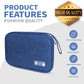 Electronics Travel Organizer,Portable Waterproof Electronic Travel Storage Bag for Small Charging Cord Storage,Charger,Small Electronics,SD Card etc,for Travel,Business -Navy Blue