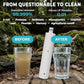 Tactiko Survival 20oz/600ml Purifying Water Bottle Filter Kit - Filter 265 Gal. Water from Rivers, Lakes & Streams - SGS Certified - UF Membrane, Activated Carbon - Camping, Hiking, Emergency (Green)