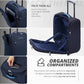 Verage Under Seat Luggage with Wheels, Softside Expanable Small Suitcase Carry On Luggage Bags for Airlines Airplanes Short Trip Men Women (Navy, 16-Inch Rolling Underseat)