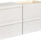 Large 17''x12'' Quart Collapsible Stackable Storage Bins with Lids, 4 Packs Off White Fabric Closet Boxes with Lids, Storage Cube Baskets Container Organizers for Bedroom Office(17''x12.2x''8'')