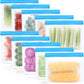 10 Pack Reusable Silicone Food Storage Bags, Leakproof Dishwasher Safe Reusable Freezer Bags for Food Storage Containers, Lunch Bag for Sandwich, Marinate Meat, Salad Fruit 10.3'' x 7.9''