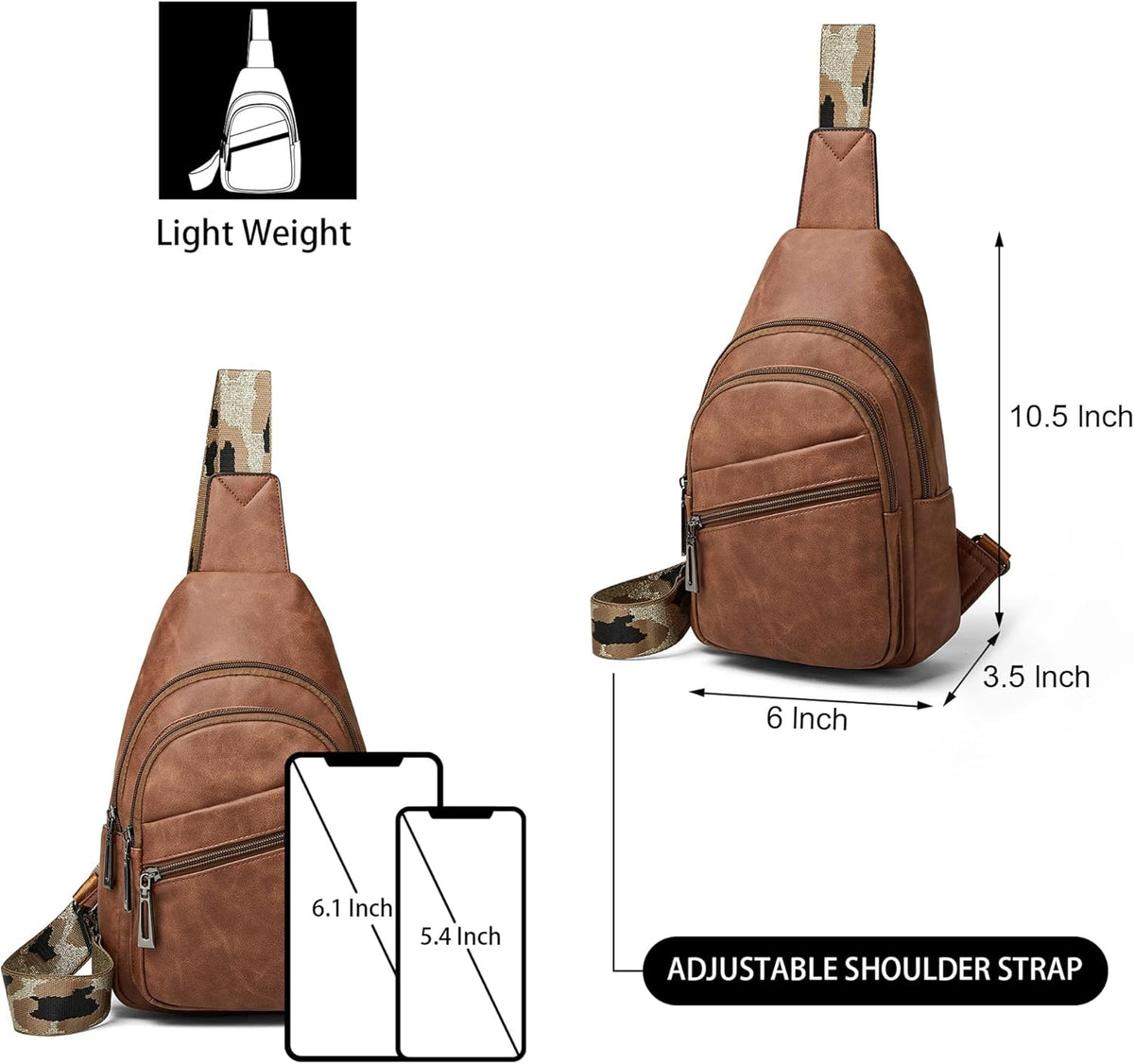 Sling Bag Crossbody Bags for Women Small Cross Body Bag Fanny Packs Chest Sling Purse for Daily Travel Leisure Sport