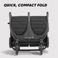 Baby Jogger City Mini GT2 All-Terrain Double Stroller Jet Black Perfect for Newborn and Toddler Compatible with Britax Cybex Graco and Maxi Cosi Infant Car Seats