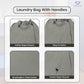 LFH Home Cotton Canvas Large Laundry Bag with Handle, Heavy Duty Drawstring Closure Washable Laundry Bags, School Travel, Home, Hotel, College Dorm, Organizer Sack, Toys Clothes 28x36 (Pack of 4)-Grey