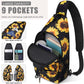 Crossbody Bags for Women Men Trendy Sling Bag Bakpack Casual Chest Bag with Convertible Shoulder Strap