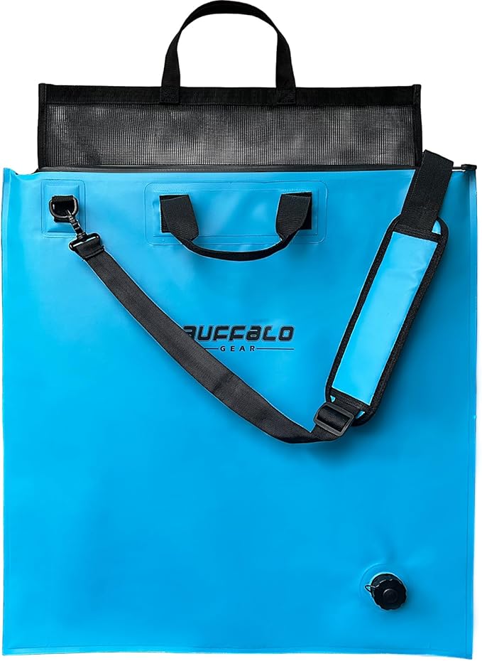 Buffalo Gear Fish Tournament Weigh in Bag for Bass Fishing, Heavy Duty Fish Bag for Caught Fish Waterproof,Leakproof,Puncture Resistant
