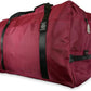 Dime Bags Odor Sealing Large Duffle Bag with Lockable Zipper for Travel Protection, Carbon-Lined for Scent & Spill Protection, Water-Resistant Polyester Exterior, 9 Compartments for Storage (Oxblood)