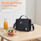 NOL Natural Organic Lifestyle Small Insulated Lunch Bags for Women Cooler Bag Lightweight Nylon Waterproof Lunch Box For Work（Small，Black）