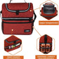 OPUX Lunch Box For Men Women, Insulated Large Lunch Bag Adult Work, Double Decker Lunchbox Meal Prep, Dual Compartment Leakproof Lunch Cooler, Soft Lunch Pail Tote Boys Girls Kids School, Red 16 Cans