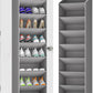 Over The Door Shoe Organizer Storage Fit 16-24 Pairs Hanging Shoe Rack Organiser for Closet Door, Deep Pocket Shoe Holder for Sneakers,Boots Storage(2 Pack Gray)