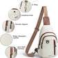 7L Sling Bag for Women Men Leather Small Sling Backpack Daypack Anti Theft Fanny Pack Crossbody Purse Travel