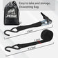 XSTRAP STANDARD Ratchet Tie Down Straps 8PK 1'' x 10 ft - 900 LB Break Strength Cargo Straps for Moving Appliances, Lawn Equipment, Motorcycle (Black)
