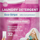 Tru Earth Hypoallergenic Baby Laundry Detergent Sheets/Eco-Strips for Sensitive Skin, 32 Count, Up to 64 Loads: Fragrance Free Detergent for Newborn, Infants, Toddlers, Children, Baby Clothes