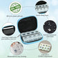 Serfeymi Weekly Travel Pill Organizer Pill Case for Purse with Removable 7 Day Pill Box, Fashionable Travel Medicine Organizer Pill Container for Medicine, Vitamin - Blue 03