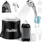 Portable Camping Shower, Pop Up Shower Privacy Tent Kit with LED Lights, 4500mAh Rechargeable Shower Pump, Filtered Shower Head & 7.4 Gallons Foldable Bucket, Outdoor Shower for Hiking Beach, Travel