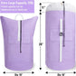 Laundry Bag Backpack, 125L Extra Large Travel with Shoulder Straps, Adjustable & Extendable Design, Laundry Hamper Bag with 3 Pockets for Laundromat, College, Travel, Camping (Purple)