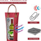 ZORMY Single Bottle Insulated Wine Tote, 1 Bottle Wine Carrier Bag Padded Wine Cooler Perfect Wine Lover's or Wedding Gift-Red