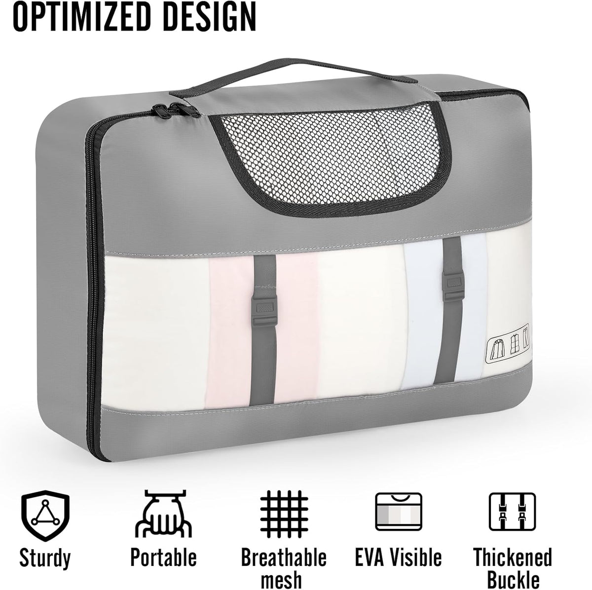 Veken 10 Set Packing Cubes for Travel Essential, Suitcase Organizer Bags in 4 Sizes, Carry-On Luggage Accessories with Large Laundry & Hanging Toiletry Bag, Must-Have for Airplane, Road Trip & Camping - Roamly