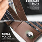 VULKIT Passport Holder with Airtag Holder RFID Blocking Passport Wallet Travel Leather Passport for Women(Black Brown)