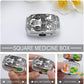 Metal 2 Compartment Pill Organizer Travel Friendly Portable Compact Pill Box Cute Pill Case to Hold Vitamins,Fish Oil,Supplements,Meds,Tablet for Purse,Pocket. (Skeleton Warrior)