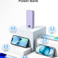 20000mAh Ultra-Portable-Charger-Power-Bank with Built in Cables&AC Wall Plug,PD20W USB-C Fast Charging Cell Phone Charger Battery Pack,LED Display Travel Battery Bank for All iPhone,Samsung,Android