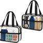 XEWEA 2PCS Small TSA Approved Clear Travel Toiletry Bags for Men Women,Transparent Makeup Cosmetic Bag with Handle,Waterproof PVC Quart Organizer Storage Pouch for Toiletries Airline Essential, Balck - Roamly