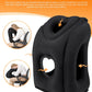 Sunany Travel Pillow, Upgraded Plane Pillow for Long Flights, Inflatable Neck Pillow Used for Airplanes,Cars,Buses,Trains,Office Napping with Eye Mask,Earplugs (Black)