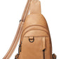 7L Sling Bag for Women Men Leather Small Sling Backpack Daypack Anti Theft Fanny Pack Crossbody Purse Travel