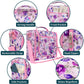 PAVILIA Extra Large Toiletry Bag Travel Bag for Women Men, Hanging Cosmetic Organizer, Water Resistant Makeup Bag for Accessories Toiletries, Travel Essentials Kit (Floral Pink)