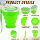 12 Pcs Silicone Collapsible Cup 7.04 oz Folding Camping Travel Collapsible Coffee Cup Portable Reusable Expandable Drinking with Lids for Outdoor Hiking