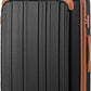Coolife Luggage, Suitcase with Durable and Lightweight, Large Checked Luggage with ABS Hardshell Expandable, Dual Spinner Wheels, TSA Lock, and YKK Zipper (apricot black, L(28in))