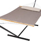 SUNCREAT Portable Hammock with Stand Included, Stand Alone Backyard Hammock for 2 Person, 450 lbs Capacity, Brown