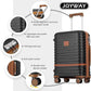 Joyway Carry On Luggage 20 Inch Expandable Suitcase with Spinner Wheel, 3 Piece Hard Shell Luggage Set with TSA Lock(Black)