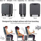 mixi 17x14x9 Carry On Luggage Underseat PC Hard Shell Suitcase Top Opening Aluminum Frame Travel Suitcases with Wheels, Rock Gray